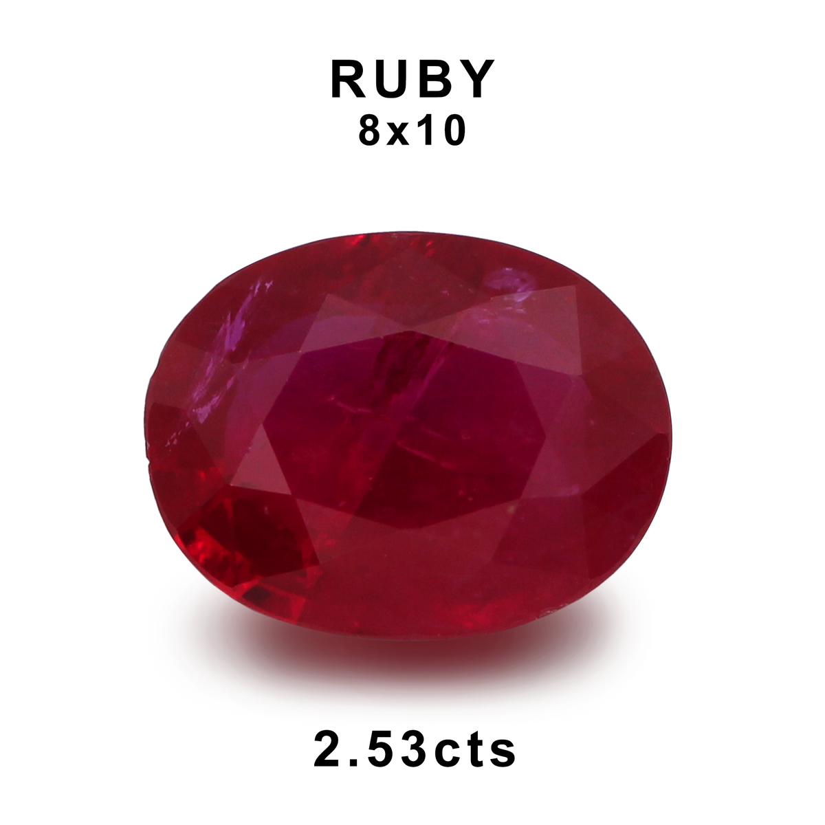 2.53ct Heat Ruby Oval 8x10– Gem Centre
