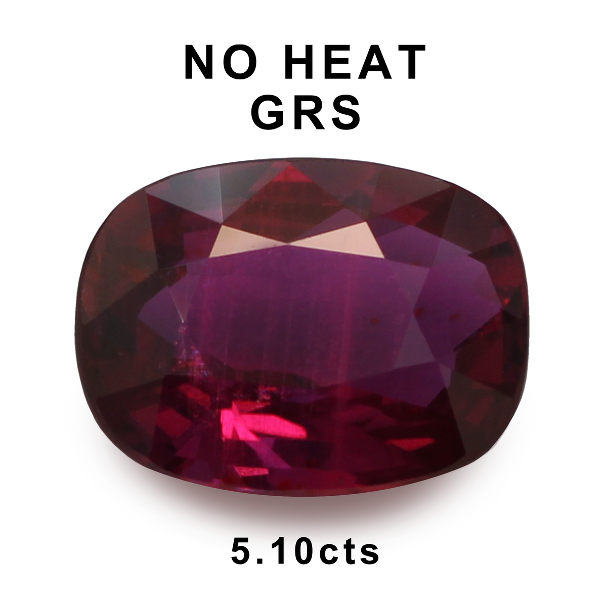 5.10ct Unheated Ruby Cushion– Gem Centre